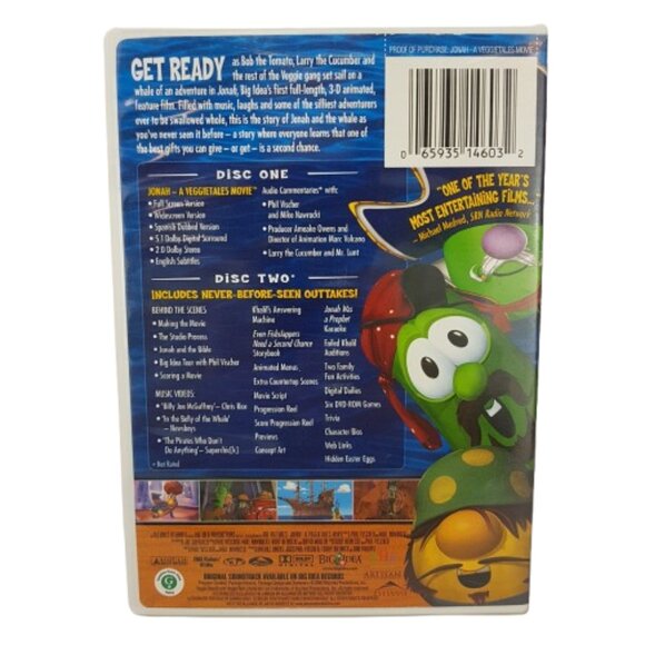 Lot of 3 VeggieTales DVDs Pirates, Jonah, Noah's Ark Movies Lessons Collectors - Picture 8 of 14